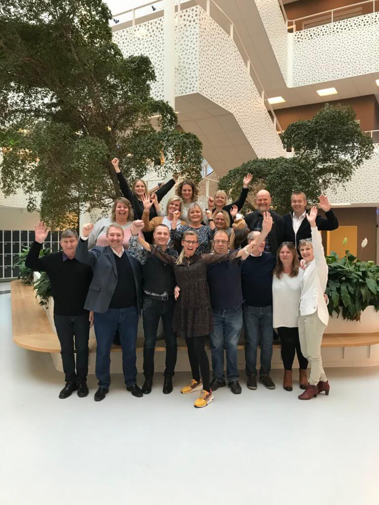 Holdet bag KLAPjob, der fejrer KLAPjob slog jobrekord i slutningen af 2019