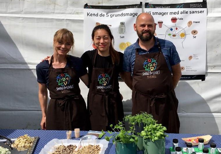 De tre studerende Ernærings- og sundhedsuddannelsen på Professionshøjskolen Absalon: My, Mette og Lasse